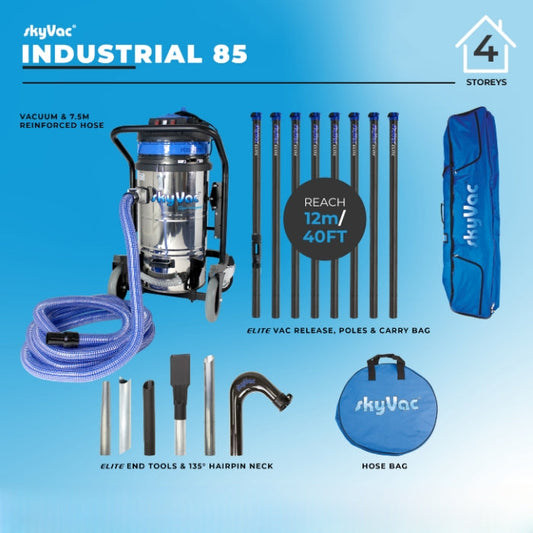 Sistema de limpieza de canaletas industriales SkyVac® 85 Elite (usted elige)