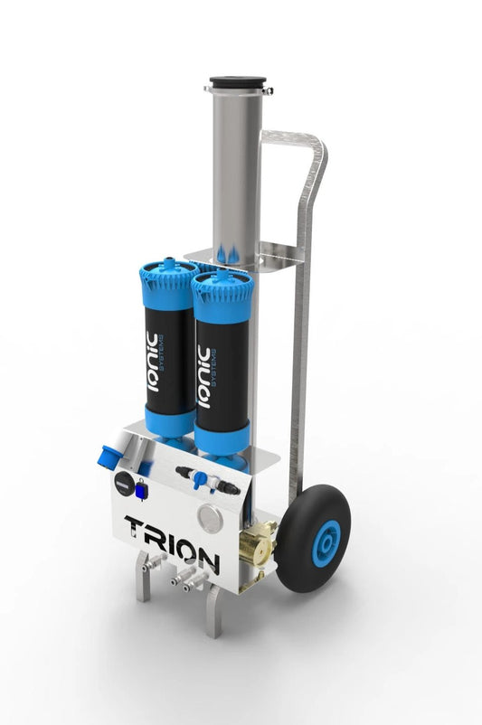 Sistema eléctrico Trion RO/DI de Ionic Systems (110 V): carrito de limpieza de ventanas profesional portátil