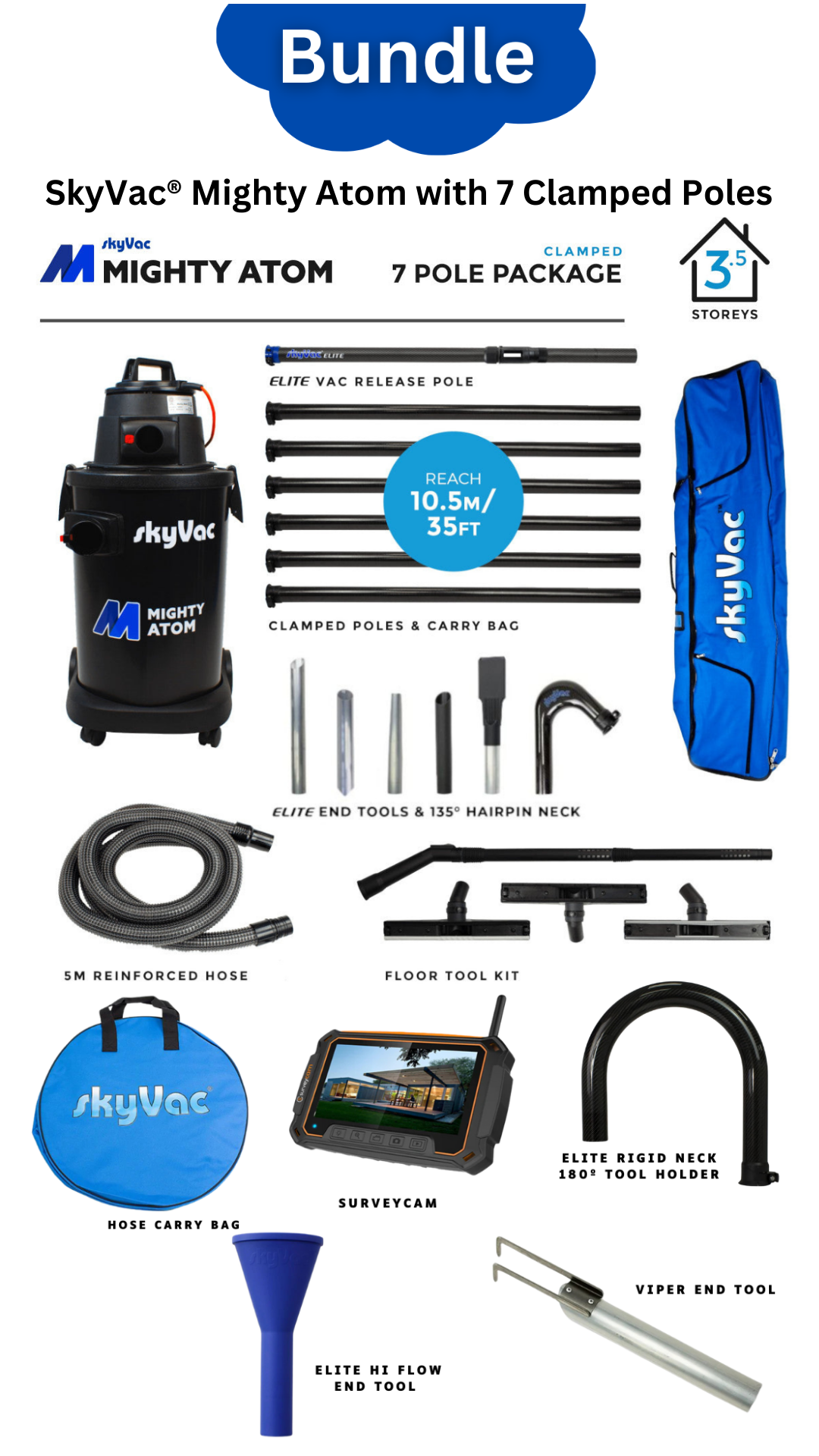 SkyVac Mighty Atom 7 Pole Most Popular Bundle