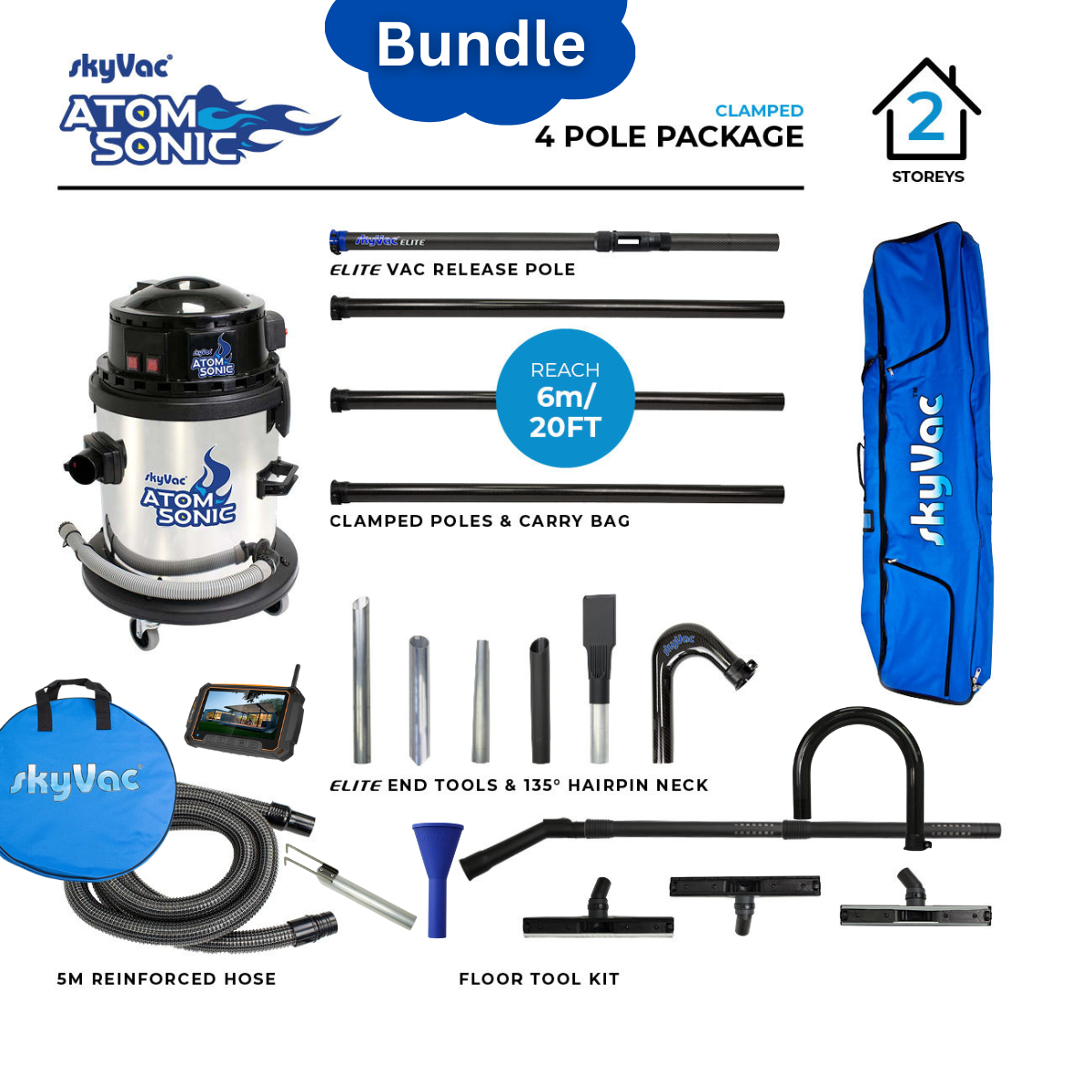 SkyVac Sonic 4 Pole Most Popular Bundle