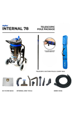SkyVac®️ 78 Internal High Dusting Vacuum System with 20ft Telescopic Pole Package