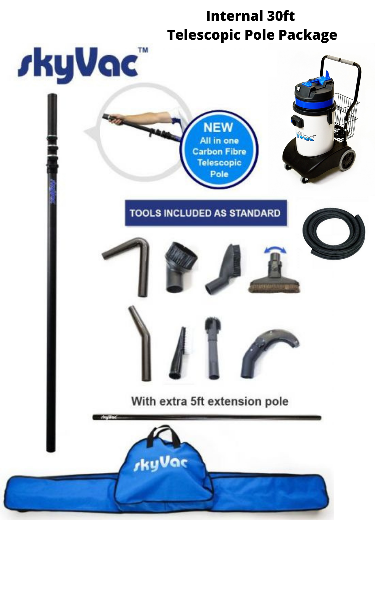 SkyVac 30 with 30 ft Telescopic Pole Package | High Dusting System | Feature Image