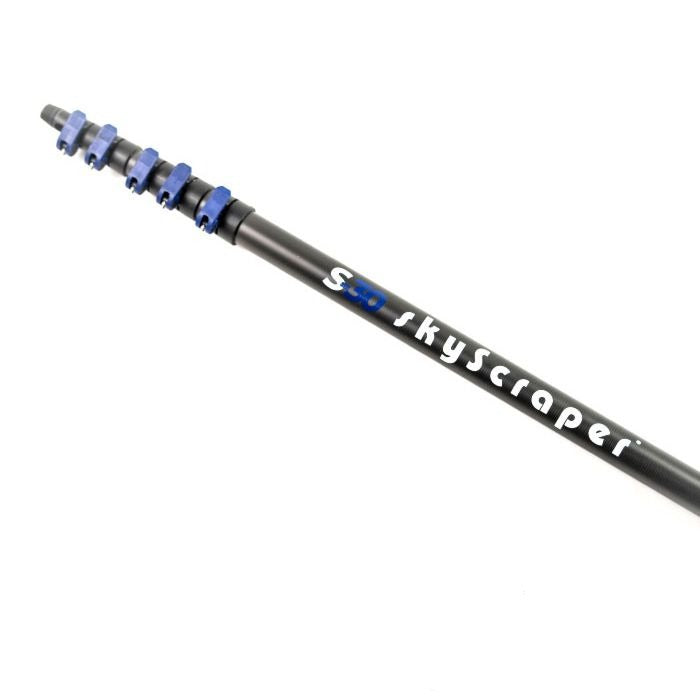 30ft fishing pole 30lb Hollow Rod with Pac Bay Rollers SkyVac SkyScraper 30ft Carbon Fiber