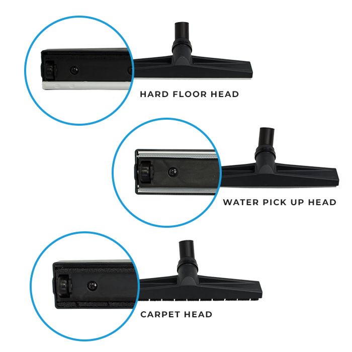 SkyVac Floor Kit Brush Head Types